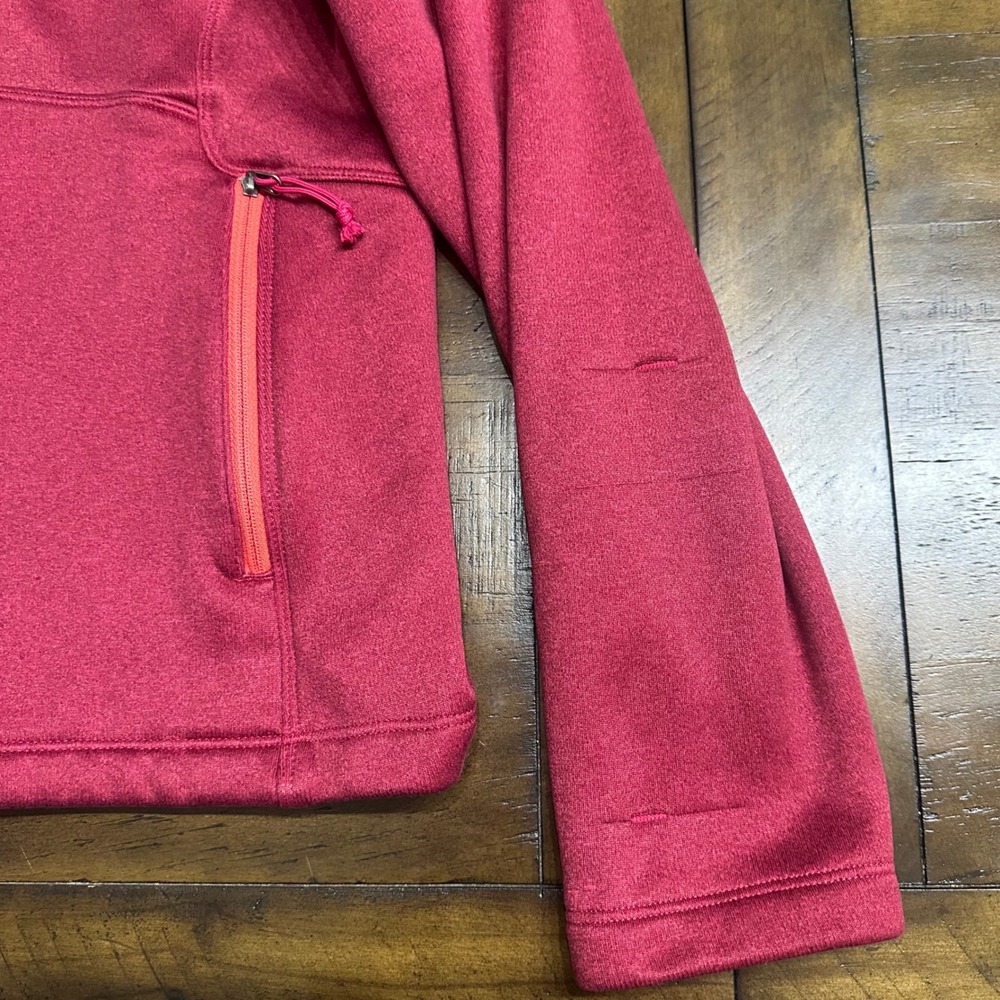 The North Face Agave Full Zip‎ Fleece Jacket Womens Large Pink Heather Mock Neck - Picture 6 of 10